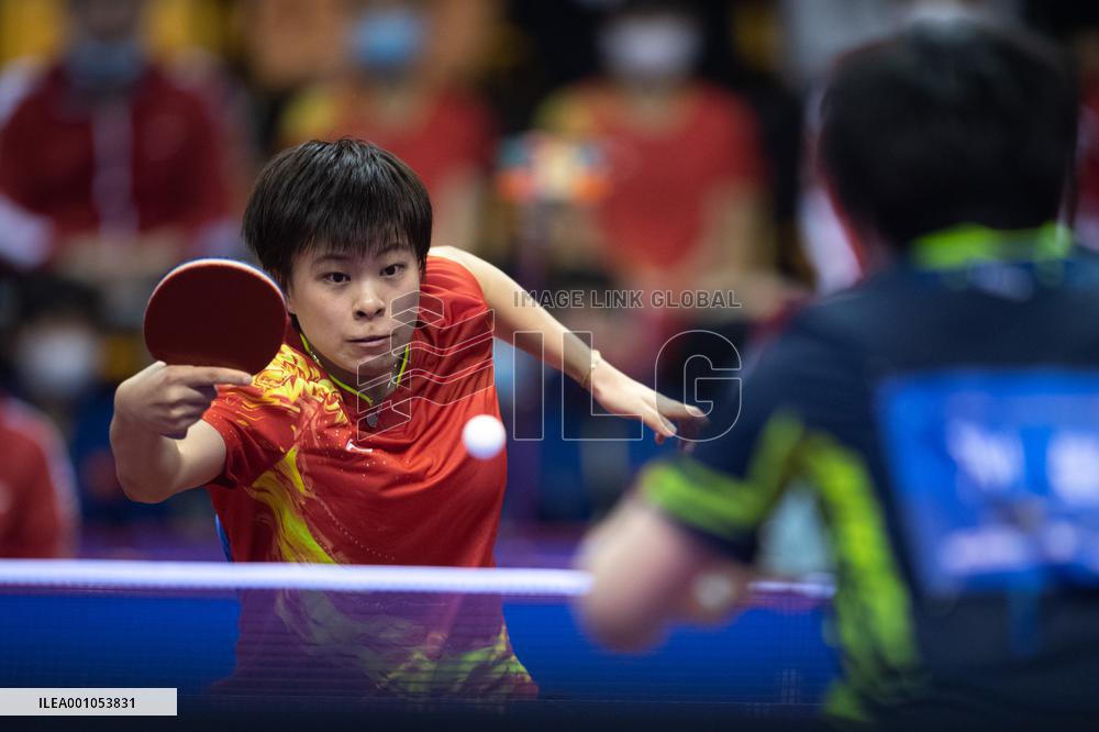 (SP)CHINA-HUBEI-HUANGSHI-TABLE TENNIS-NATIONAL CHAMPIONSHIPS-WOMEN'S TEAM-FINALS (CN)