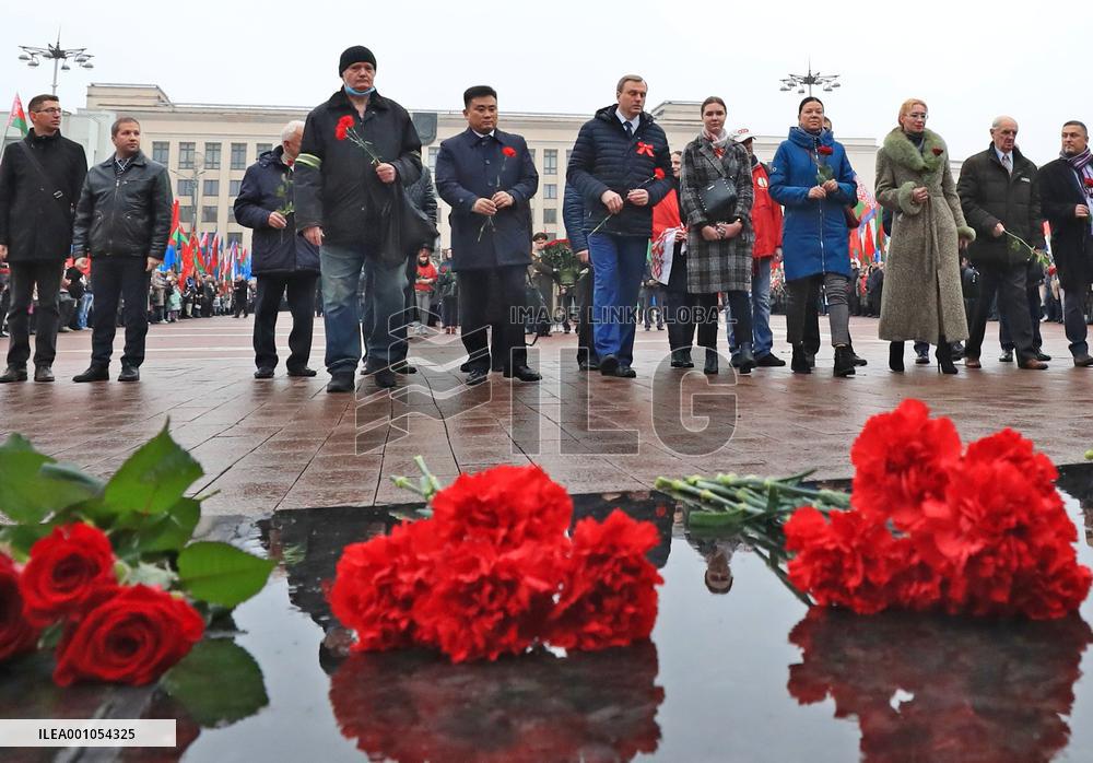 BELARUS-MINSK-OCTOBER REVOLUTION-ANNIVERSARY