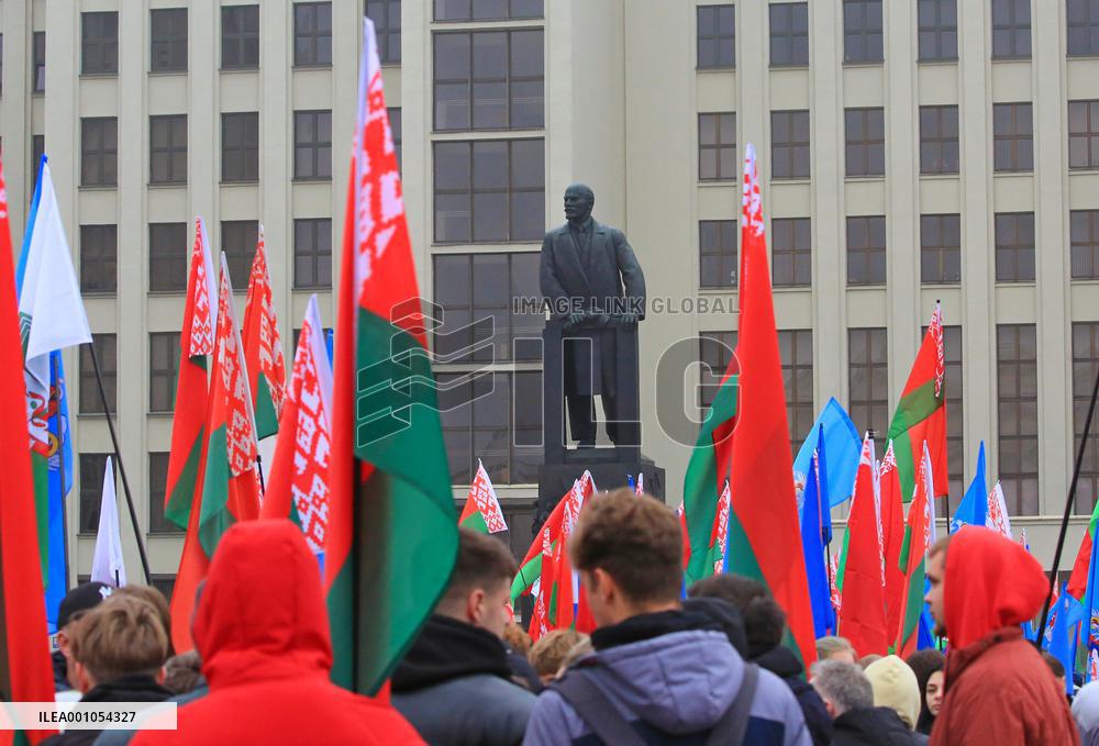 BELARUS-MINSK-OCTOBER REVOLUTION-ANNIVERSARY