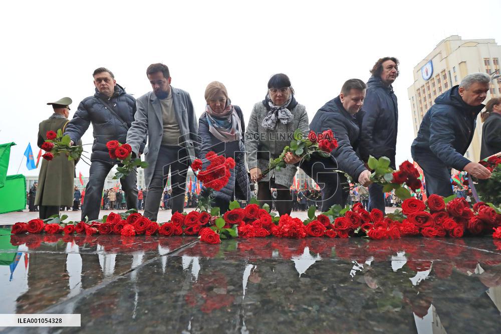 BELARUS-MINSK-OCTOBER REVOLUTION-ANNIVERSARY