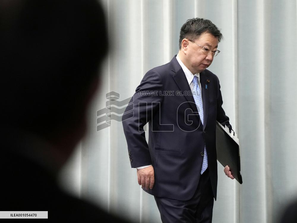 Japan's top gov't spokesman Matsuno