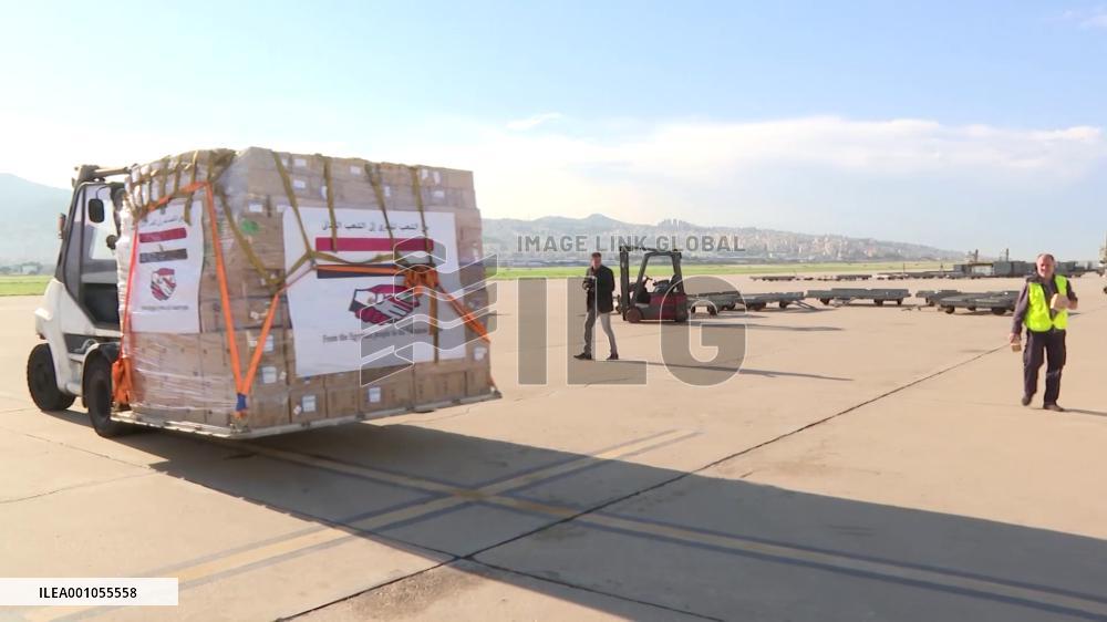 Lebanon receives 27 tons of medical aid from Egypt to combat cholera