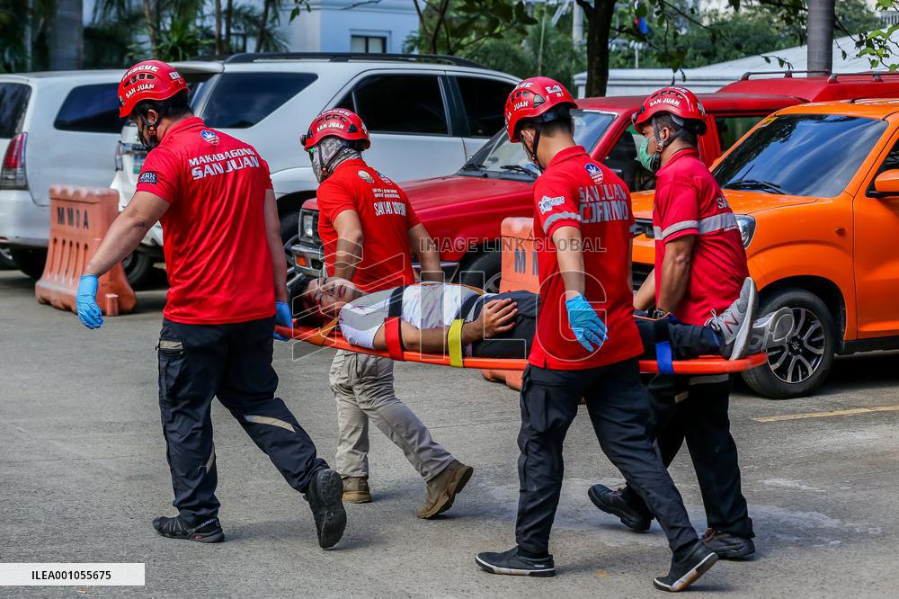 PHILIPPINES-SAN JUAN CITY-EARTHQUAKE DRILL