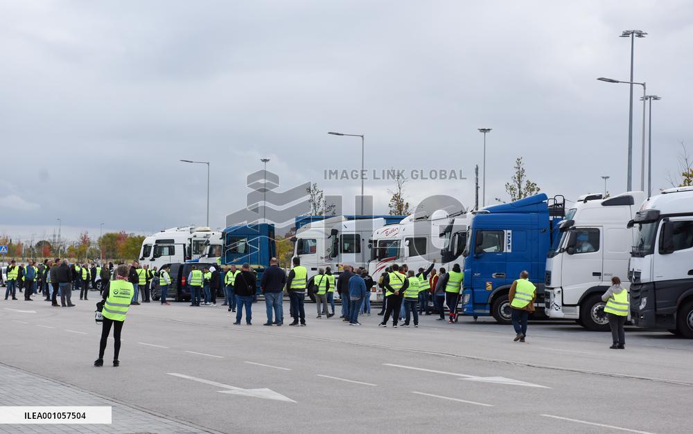 SPAIN-MADRID-TRUCK DRIVERS-STRIKE