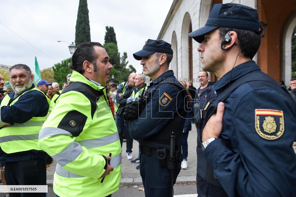 SPAIN-MADRID-TRUCK DRIVERS-STRIKE