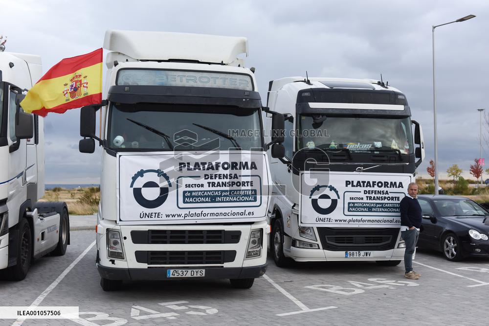 SPAIN-MADRID-TRUCK DRIVERS-STRIKE