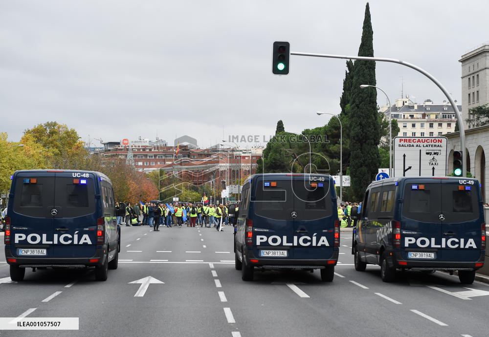 SPAIN-MADRID-TRUCK DRIVERS-STRIKE