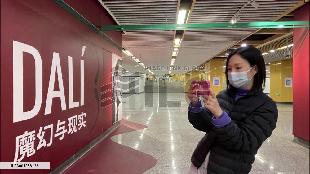Pop-up exhibition at Shanghai metro station displays Dali's masterpieces