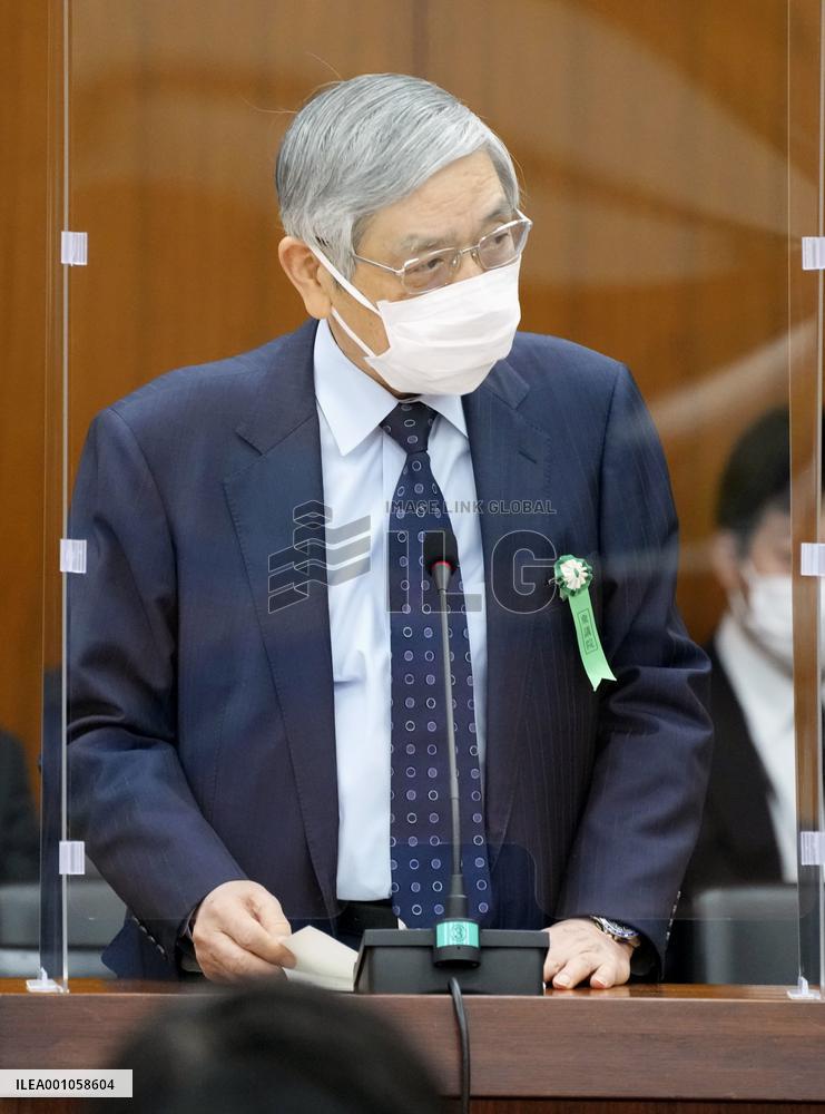 BOJ chief in parliament session