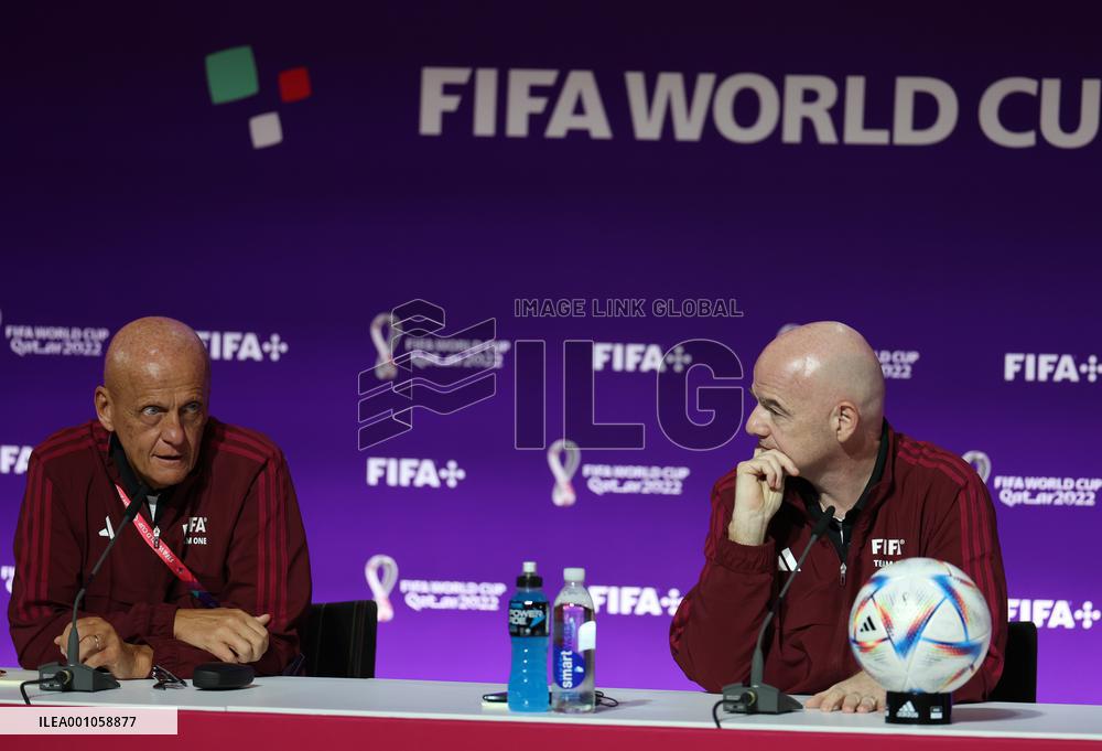 (SP)QATAR-DOHA-FOOTBALL-FIFA WORLD CUP-REFEREES-MEDIA BRIEFING