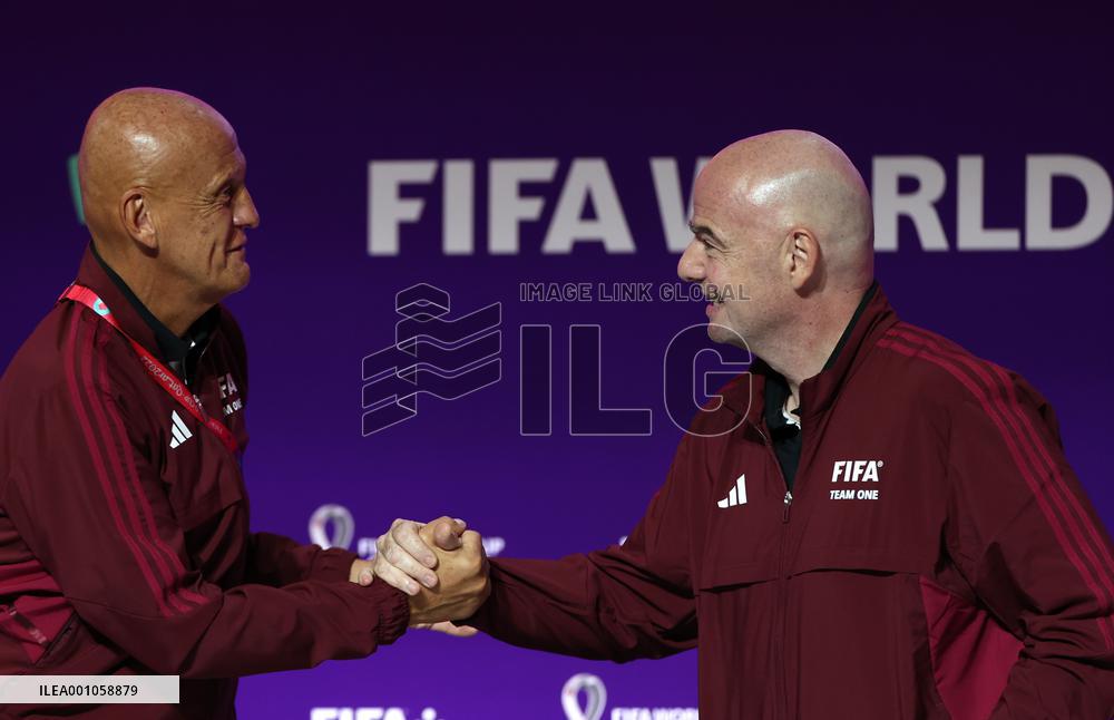 (SP)QATAR-DOHA-FOOTBALL-FIFA WORLD CUP-REFEREES-MEDIA BRIEFING