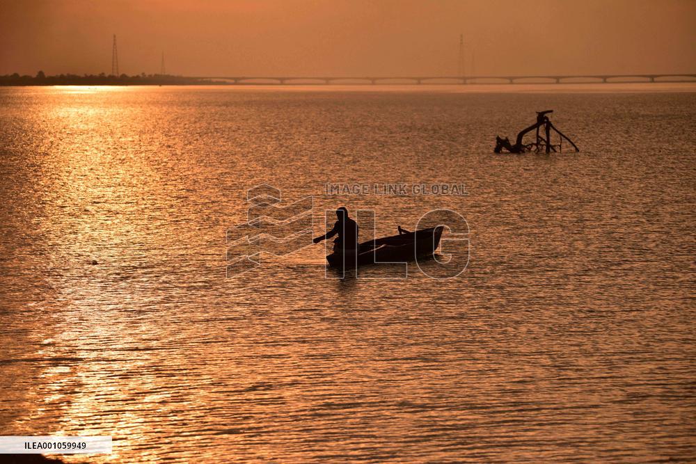 INDIA-ASSAM-NAGAON-SUNSET