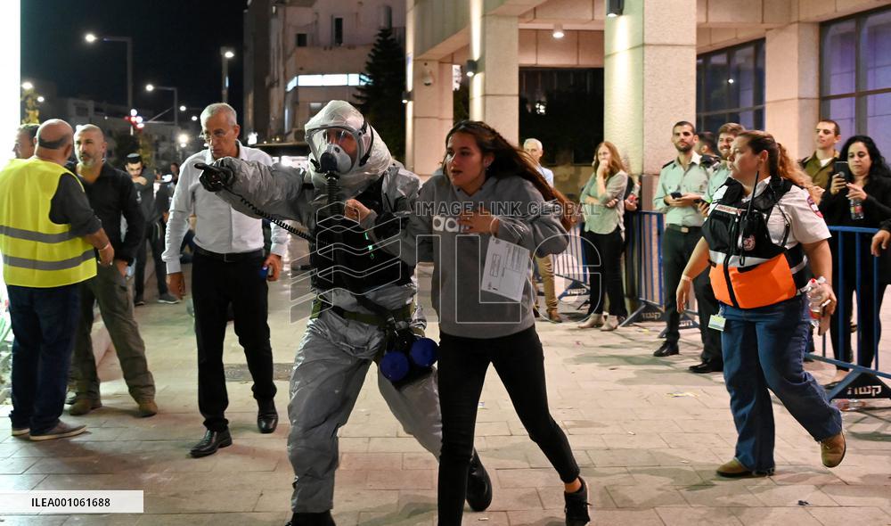 ISRAEL-TEL AVIV-DRILL-CHEMICAL ATTACK