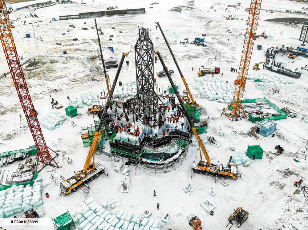 CHINA-HEILONGJIANG-HARBIN-ICE-SNOW WORLD-CONSTRUCTION (CN)