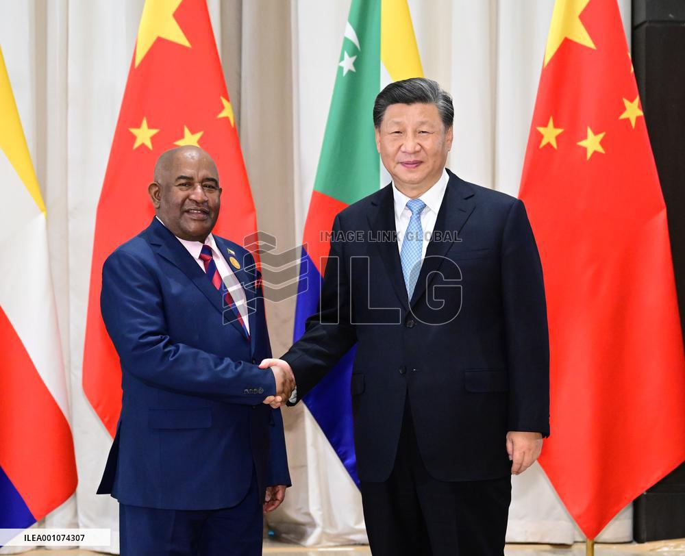 SAUDI ARABIA-RIYADH-XI JINPING-COMOROS-PRESIDENT-MEETING