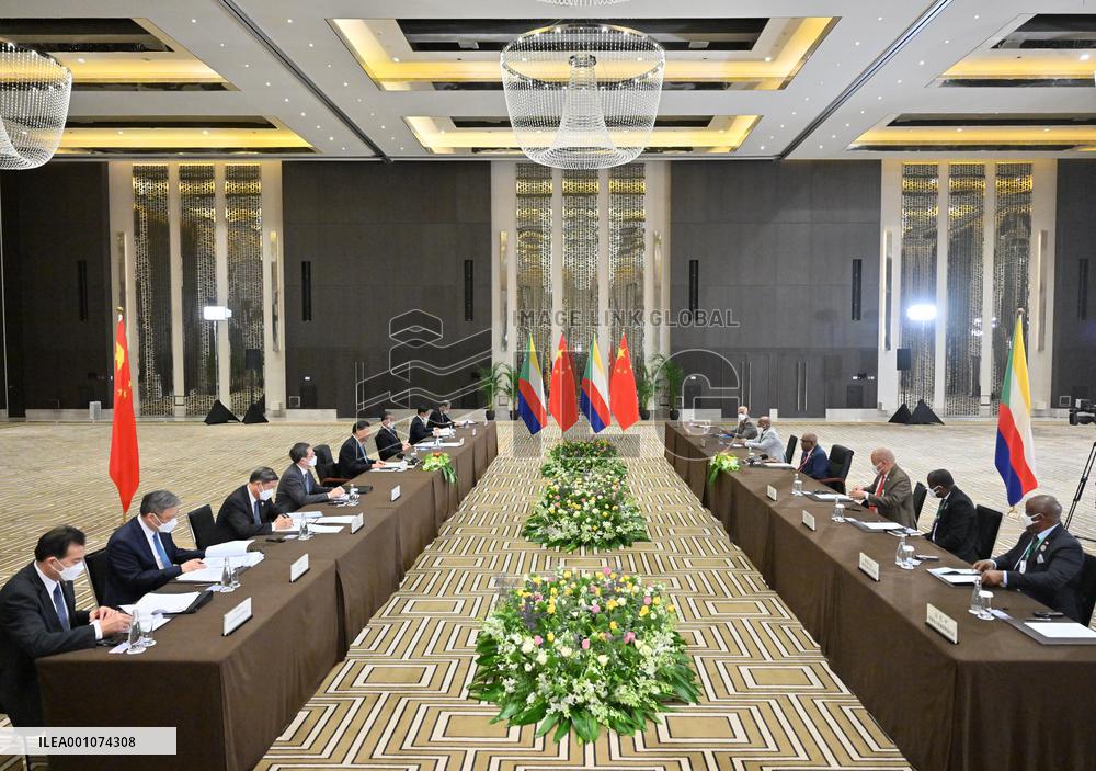 SAUDI ARABIA-RIYADH-XI JINPING-COMOROS-PRESIDENT-MEETING