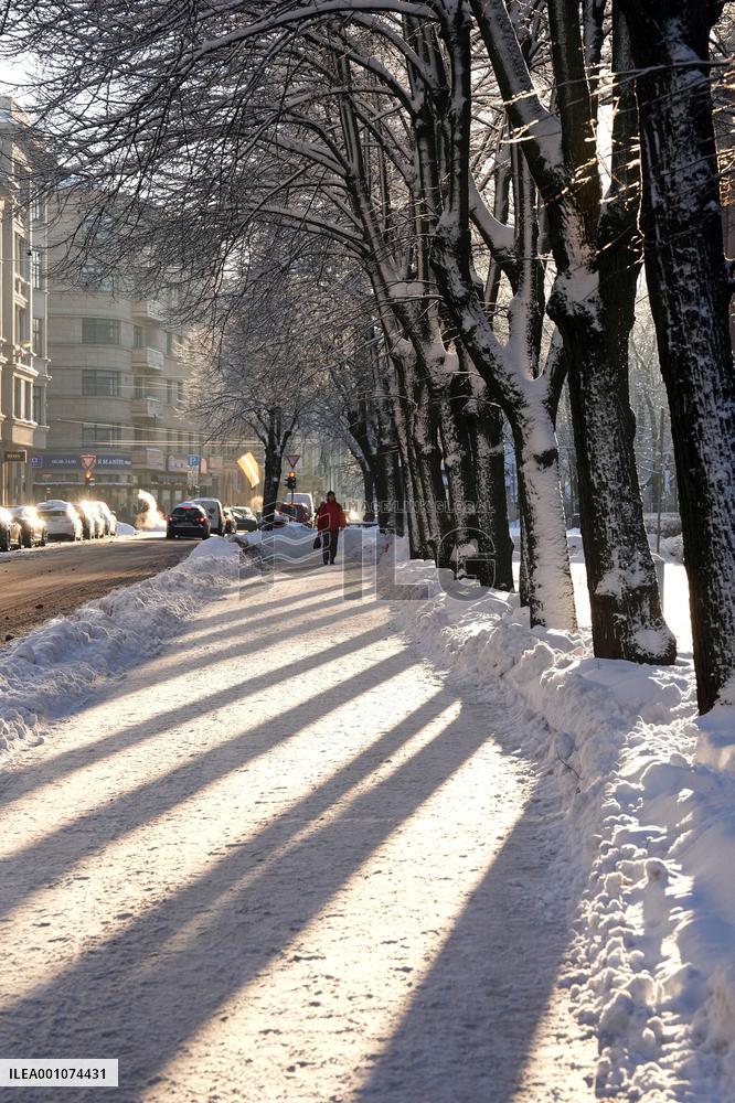 LATVIA-RIGA-SNOW