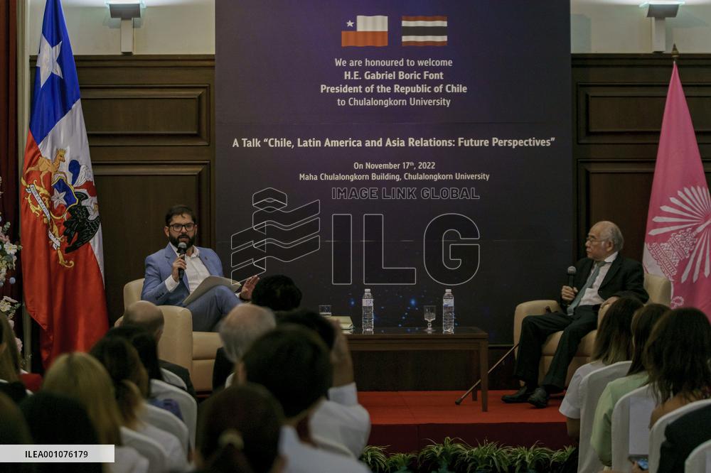 President Boric visits Chulalongkorn University in Bangkok Thailand