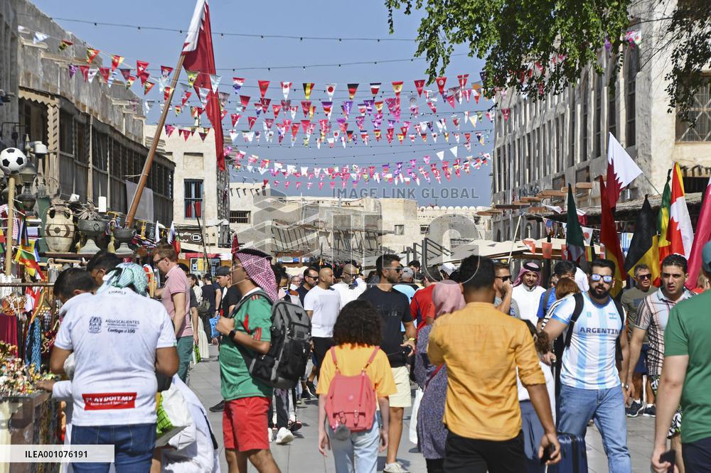 Scene of Doha during football World Cup