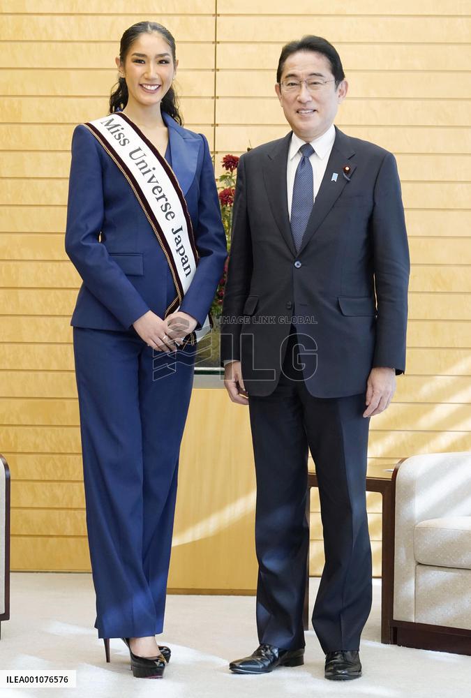 Miss Universe Japan meets PM Kishida