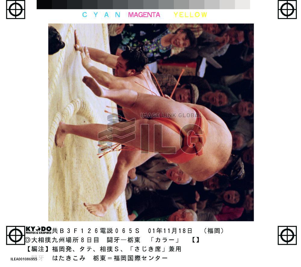 Tochiazuma defeated by Toki at Kyushu sumo