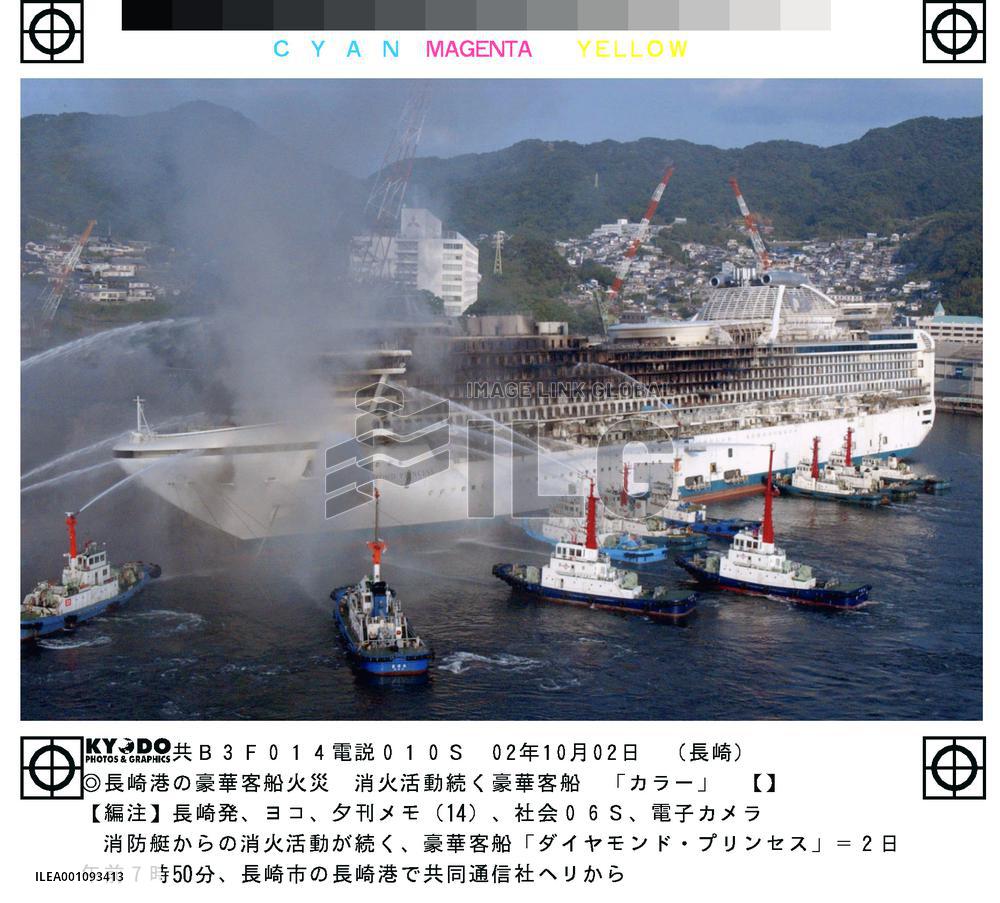 Fire on unfinished luxury liner put out