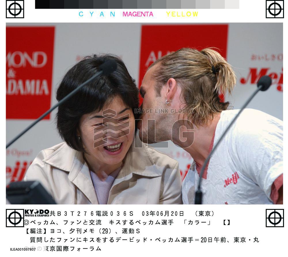 (1)England soccer star Beckham in Japan