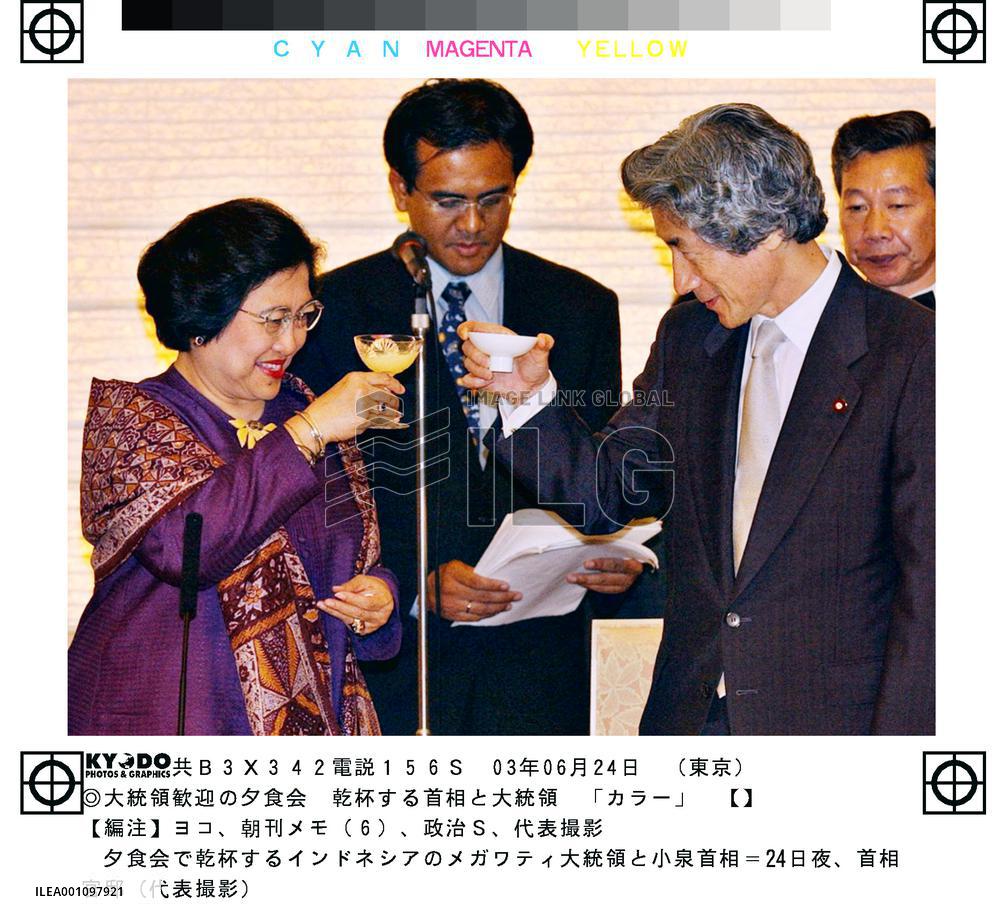 Koizumi hosts dinner for Megawati