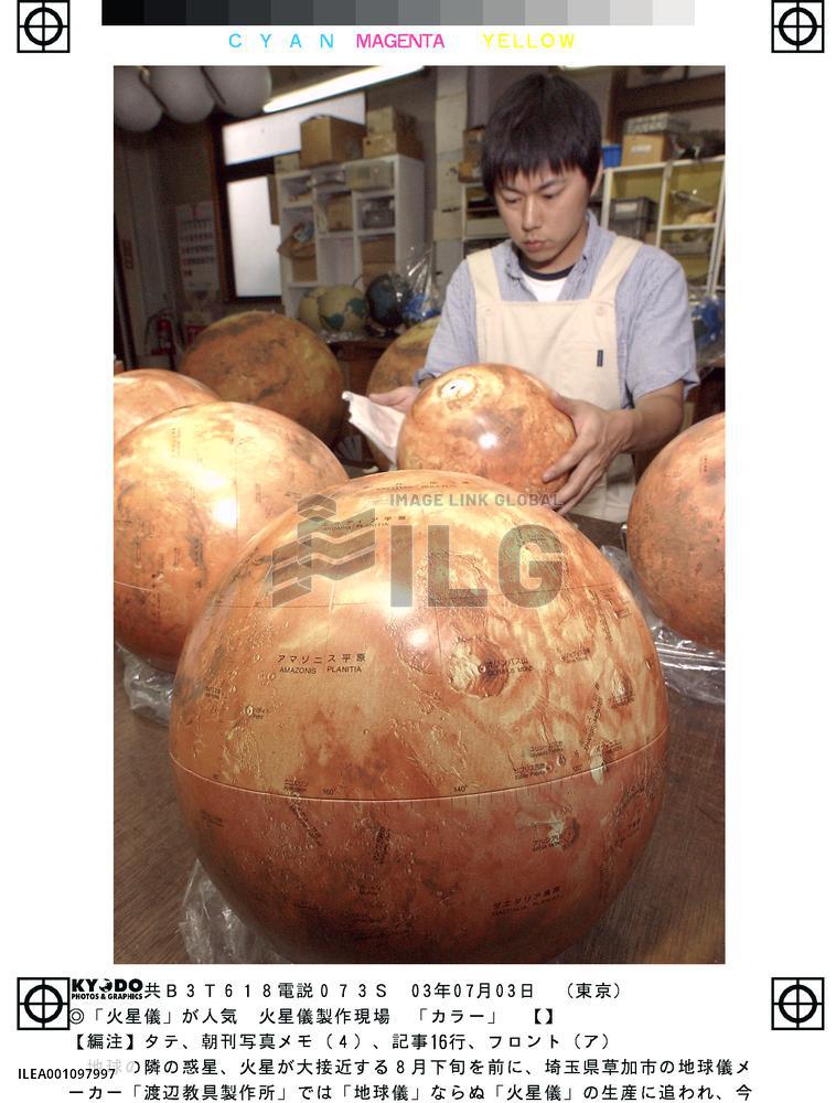 Globe maker busy producing Mars models