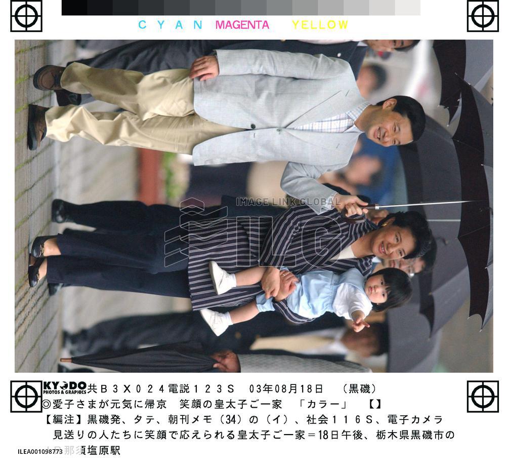 Princess Aiko returns from summer holiday