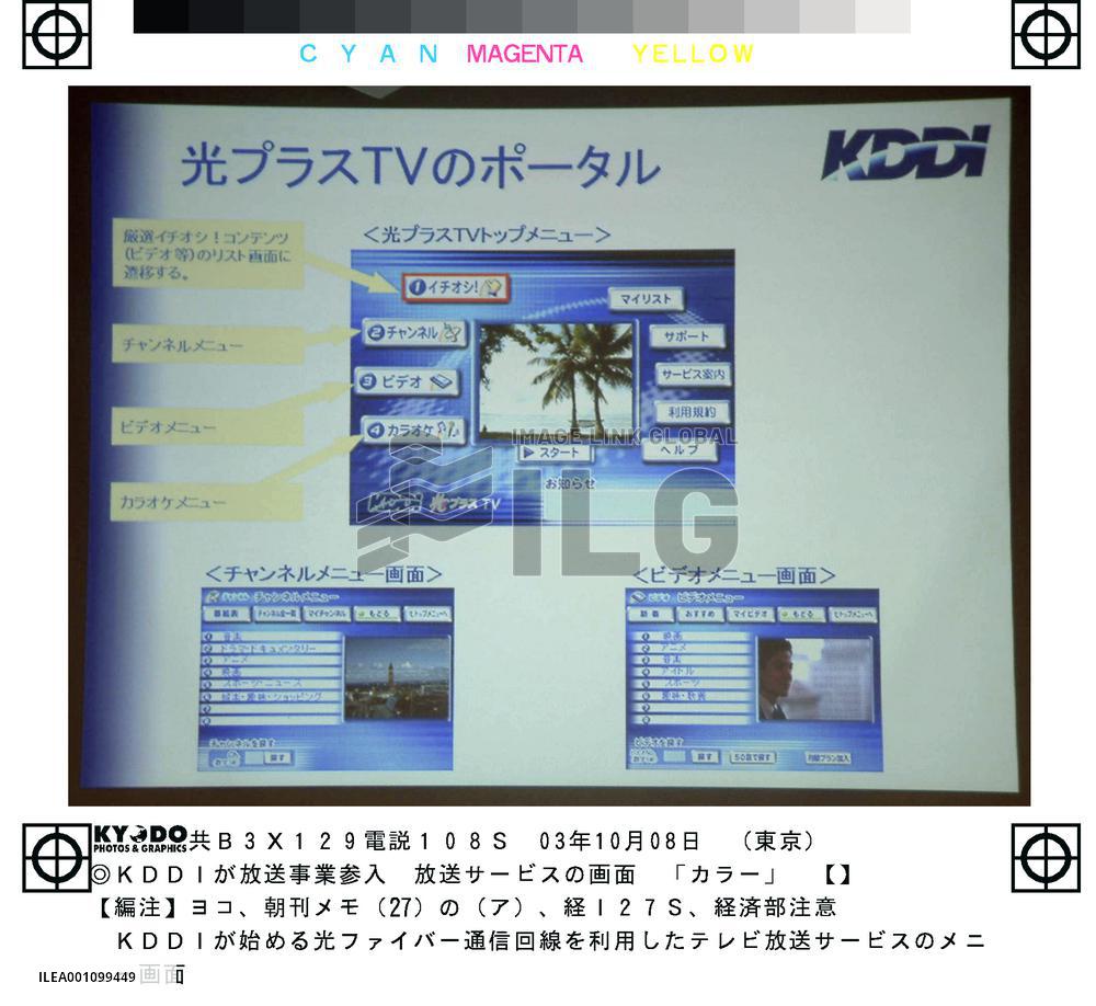 KDDI to enter into broadcasting business in Dec.