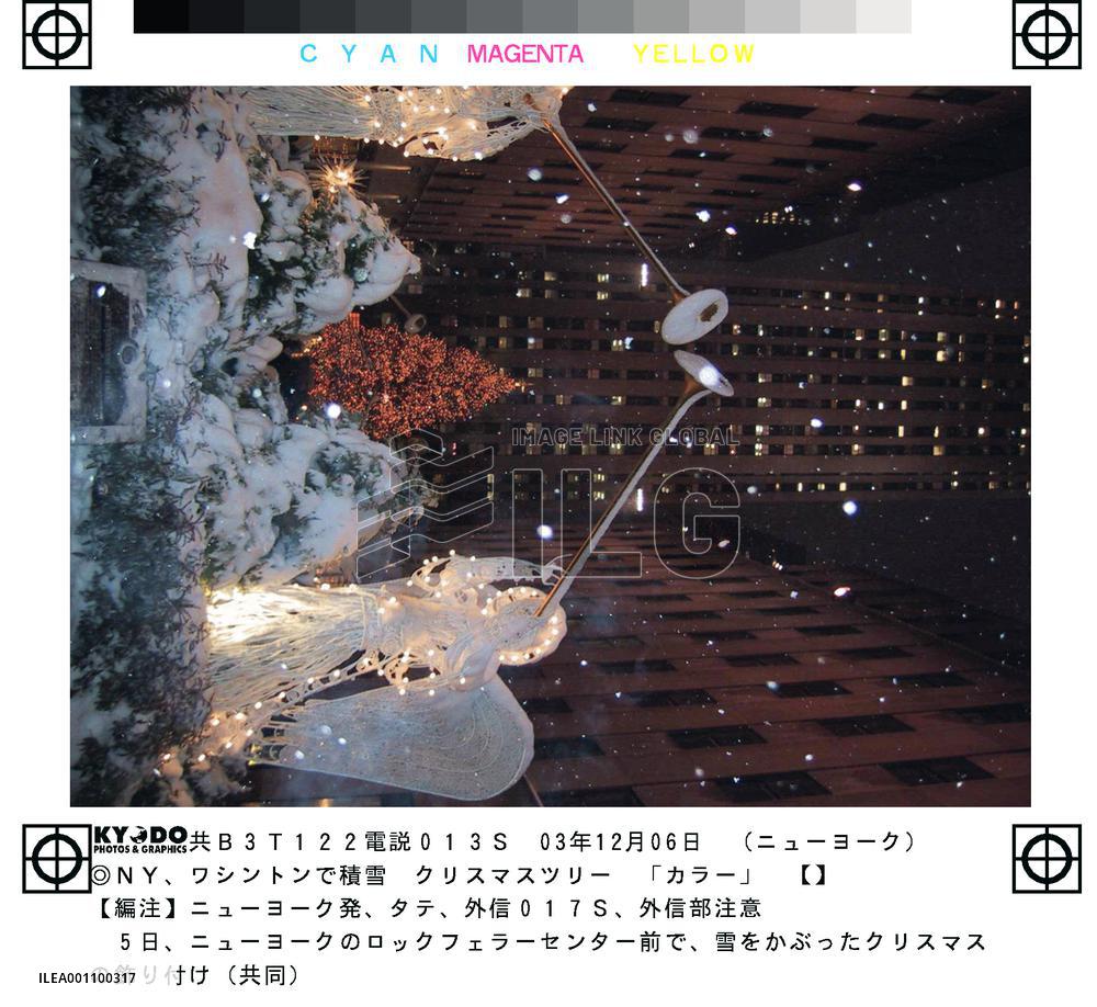 Snow falls in New York