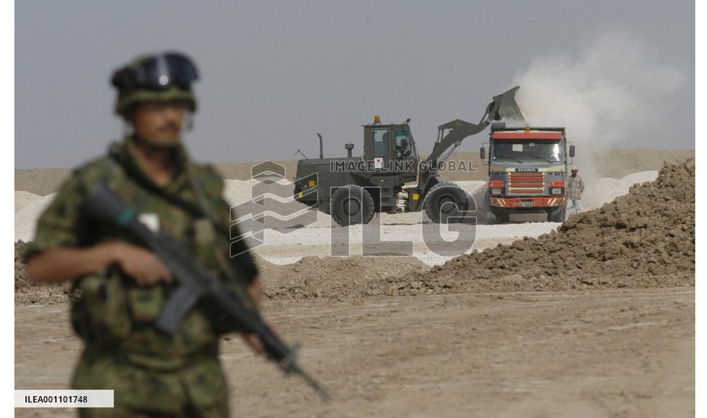 (3)GSDF camp under construction shown to press