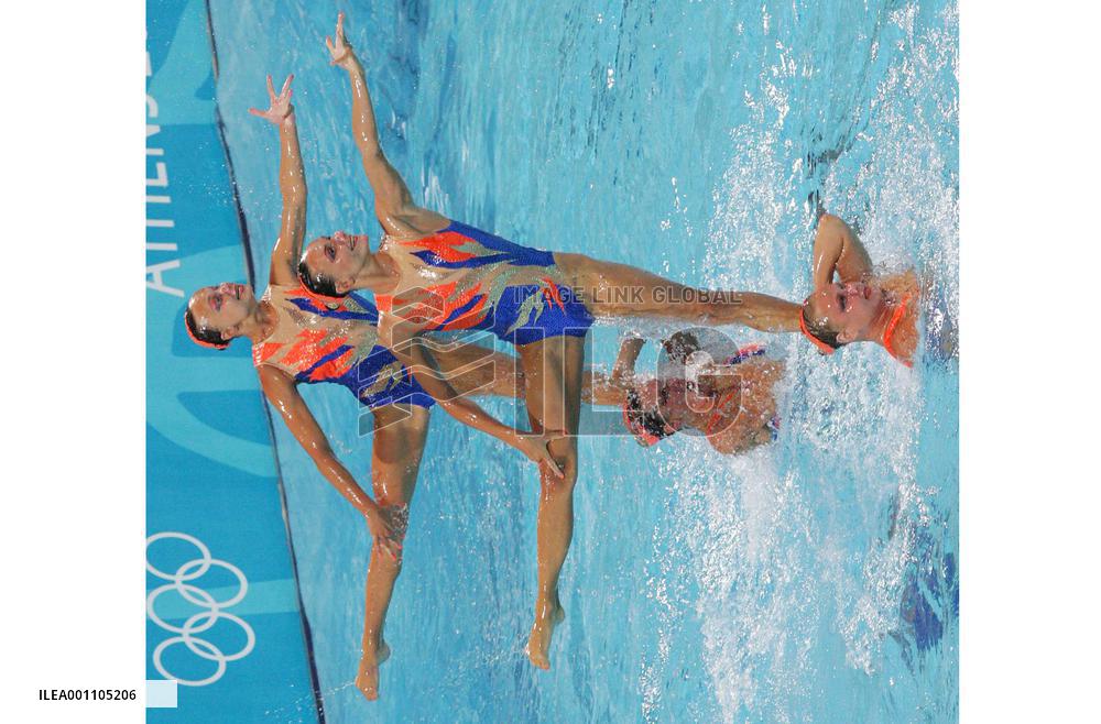 (1)Russia tops after synchro technical routine