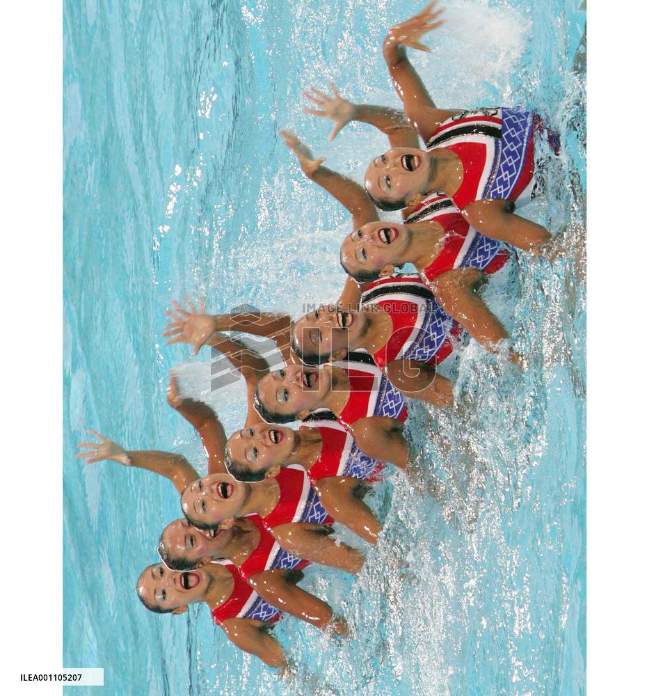 (2)Japan trailing Russia after synchro team technical routine
