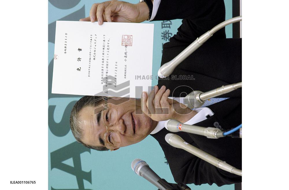 Jasdaq licensed to operate securities market