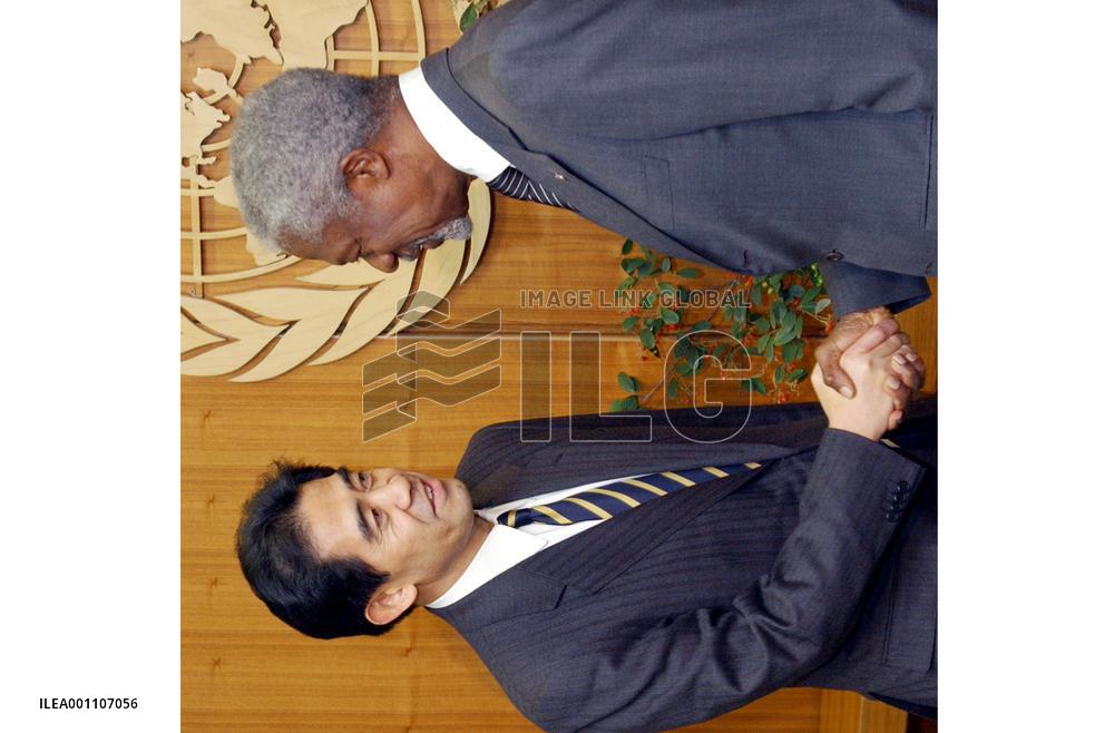 Japan tells Annan it is ready for greater role at U.N.