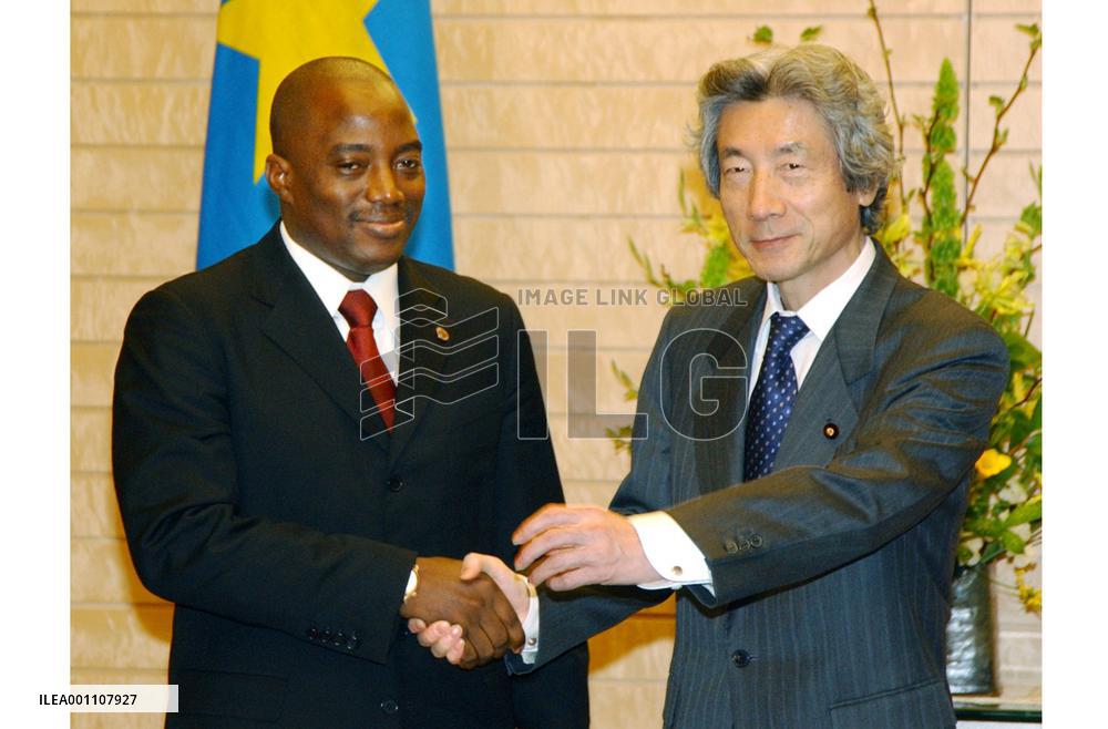 Congolese president meets with Koizumi