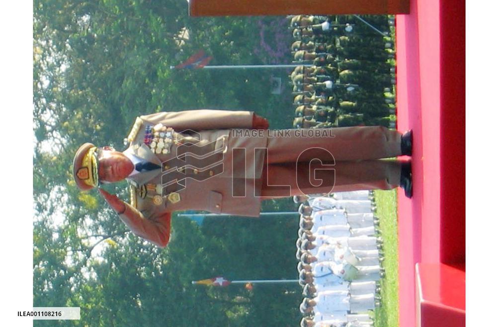 Myanmar junta chief urges troops to work for 'road map'