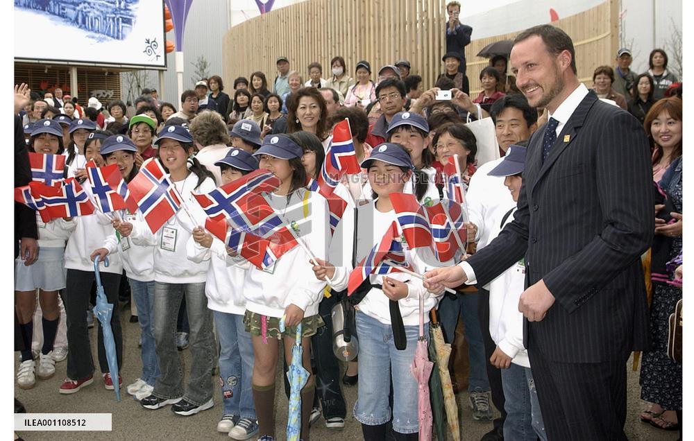 Norway's Crown Prince Haakon visits Aichi Expo