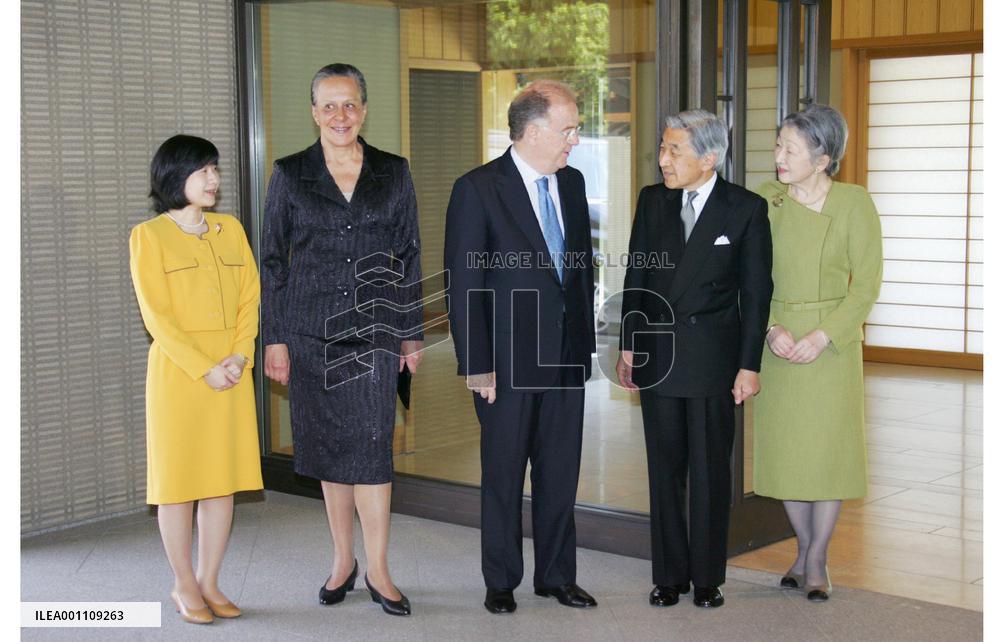 Portuguese President Sampaio meets Emperor Akihito