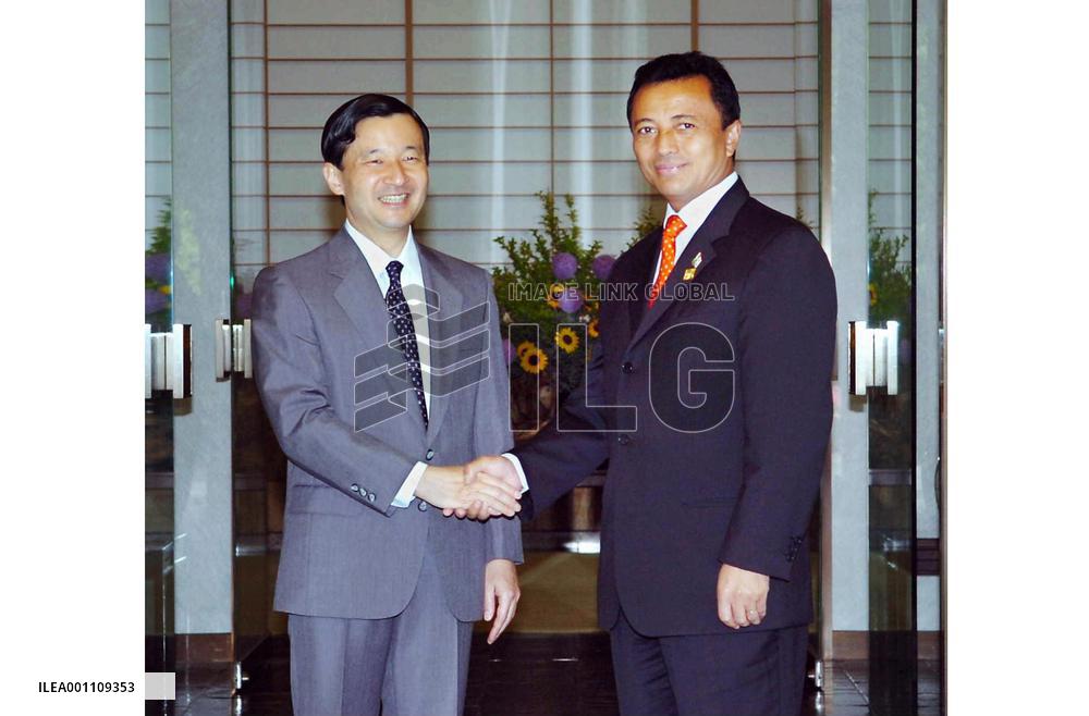 Crown Prince Naruhito meets Madagascar's president