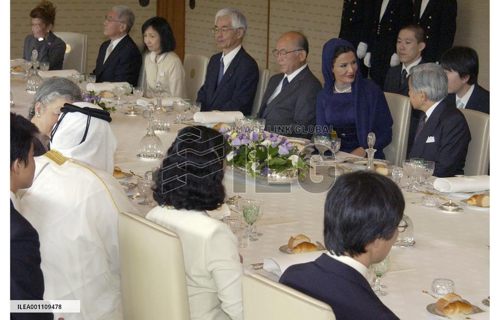 (2)Emperor hosts luncheon for Qatari emir