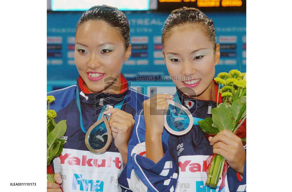 Suzuki, Harada win duet bronze in synchro swimming