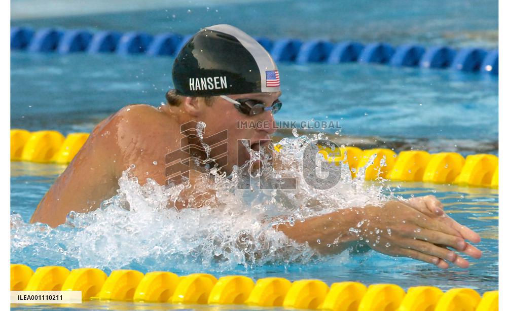 U.S. swimmer Hansen qualifies for men's 100m breaststroke final