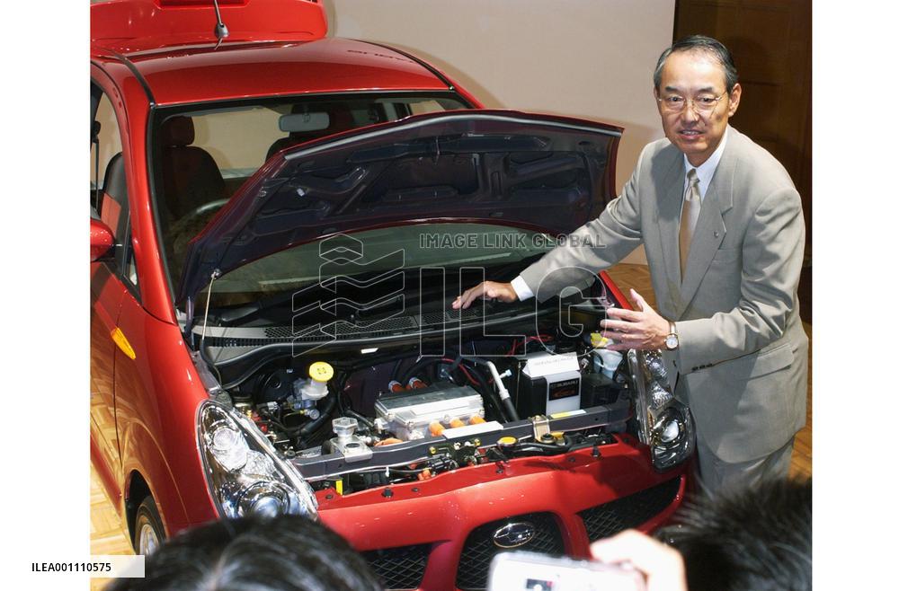 Fuji Heavy unveils electric car that uses lithium-ion battery