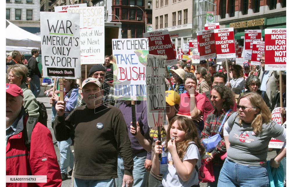 Anti-war demonstration held in New York