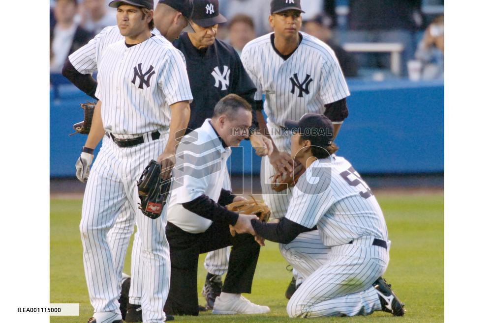 N.Y. Yankees Matsui's consecutive games-streak ends