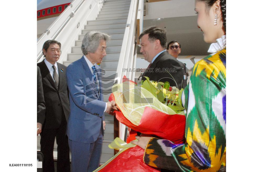 Prime Minister arrives in Uzbekistan