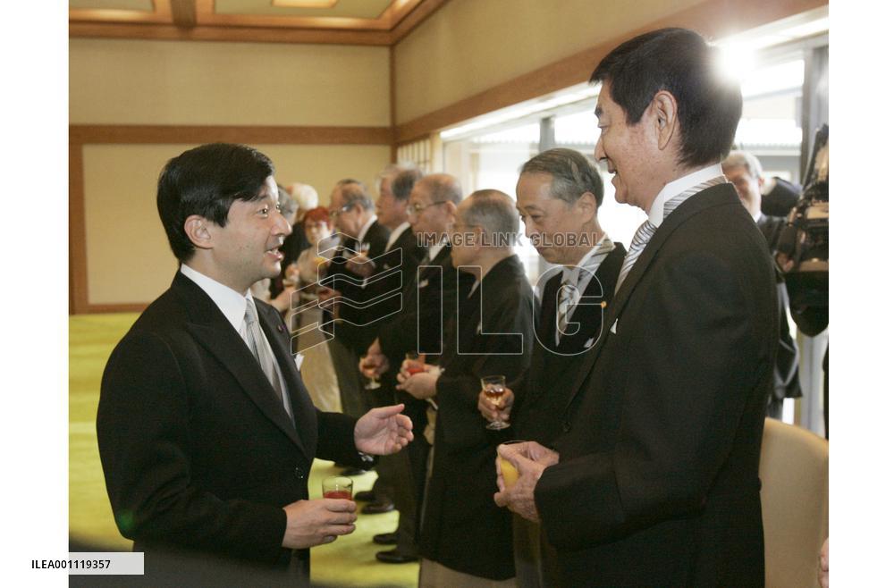 Emperor, empress invite cultural awards winners to tea party